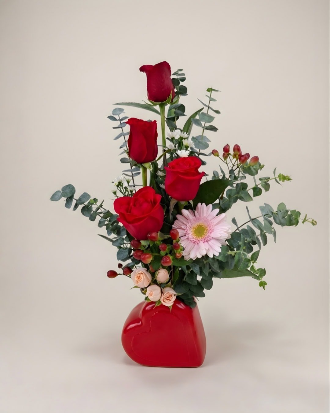 BCG-042 LATIDO CERÁMICA ROSAS ROJAS GERBERA