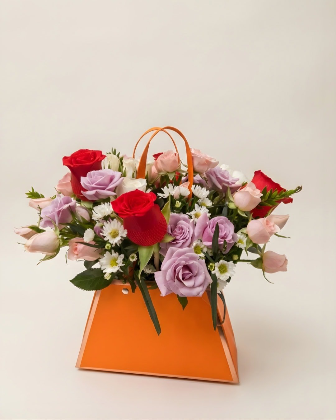 CARMESÍ CARTERA ROSAS ROJAS SILVESTRE