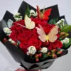 PRS-974-2 CARMESÍ RAMO ROSAS ROJAS MARIPOSAS | PRD-974